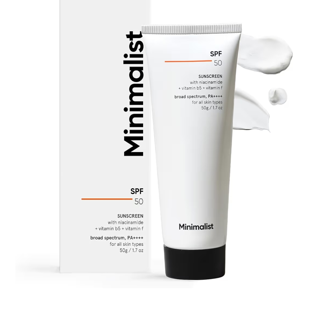 Minimalist Sunscreen SPF 50 PA+++ with Niacinamide & Multi-Vitamins | Clinically Tested in US (In-Vivo) | Lightweight with Multi-Vitamins | No White Cast | Broad Spectrum | Face Sunscreen fo