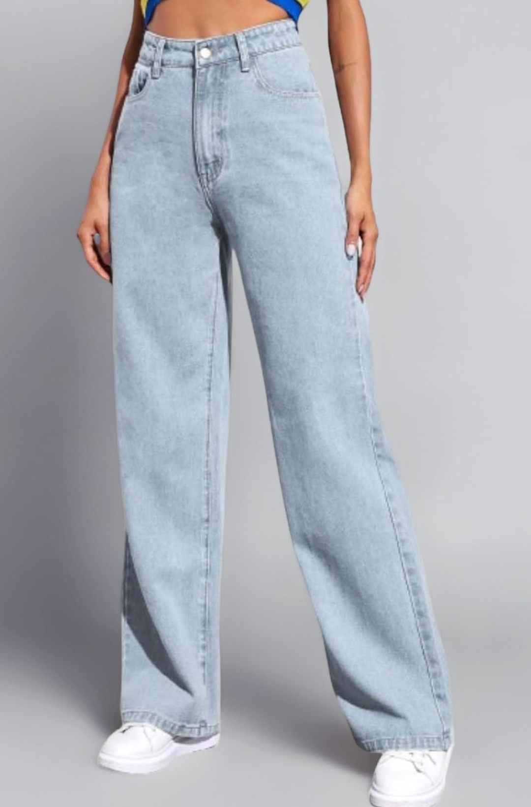 KOTTY Women’s High Waist Denim Jeans | Straight, Relaxed & Wide Leg Fit | Light Blue, Dark Blue & Black | Casual Regular Length Fashion Wear