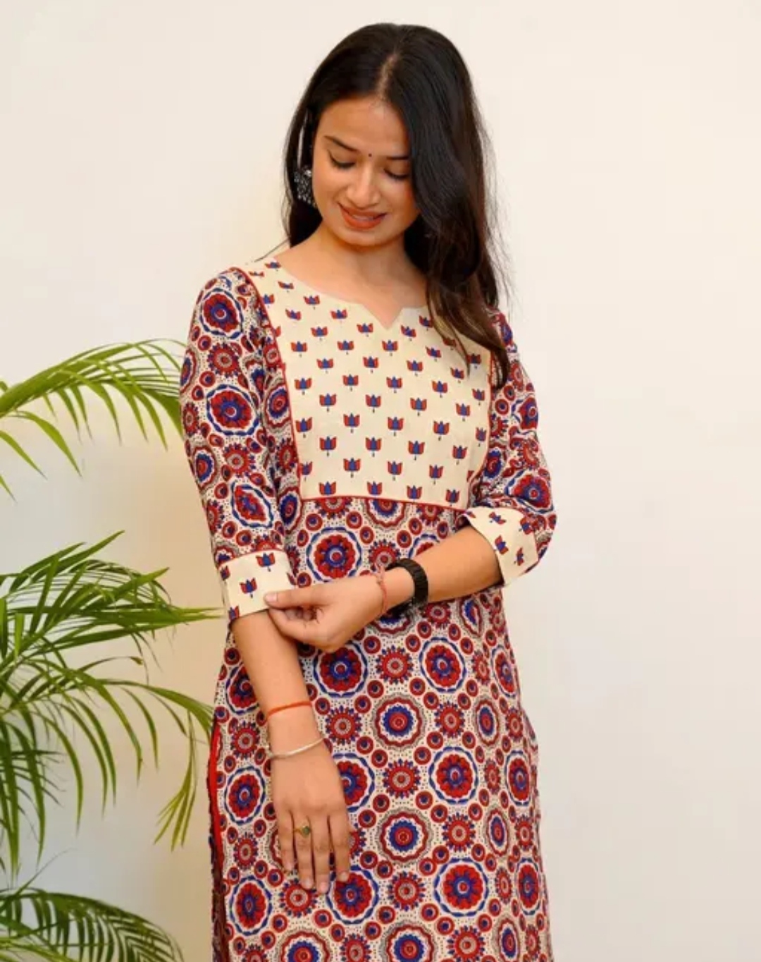Cotton Printed A-line kurti