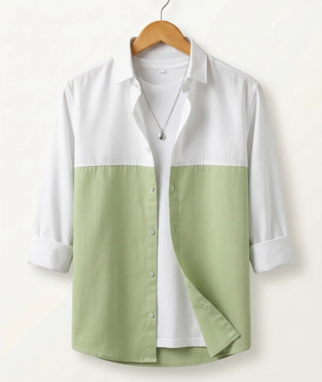 Men Regular Fit Color Block Spread Collar Casual

Shirt