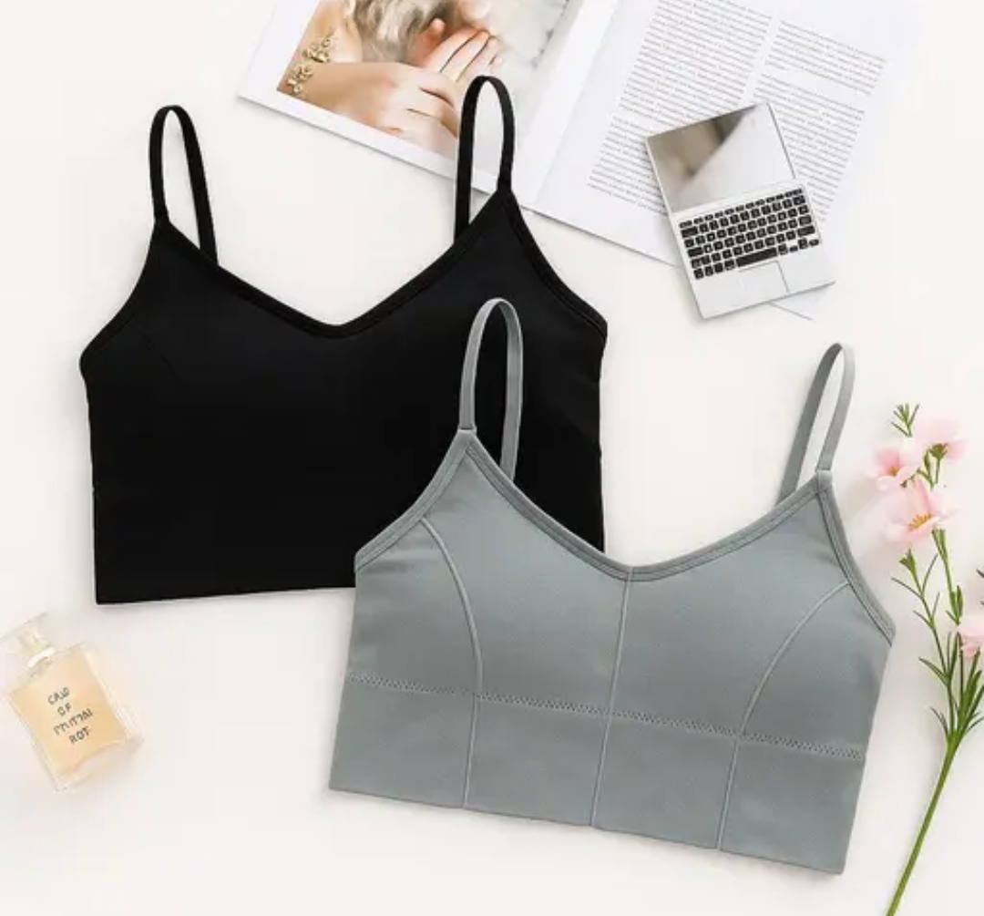 Pack of 2: Women’s Seamless Lightly Padded Sports & Everyday Cotton Bra