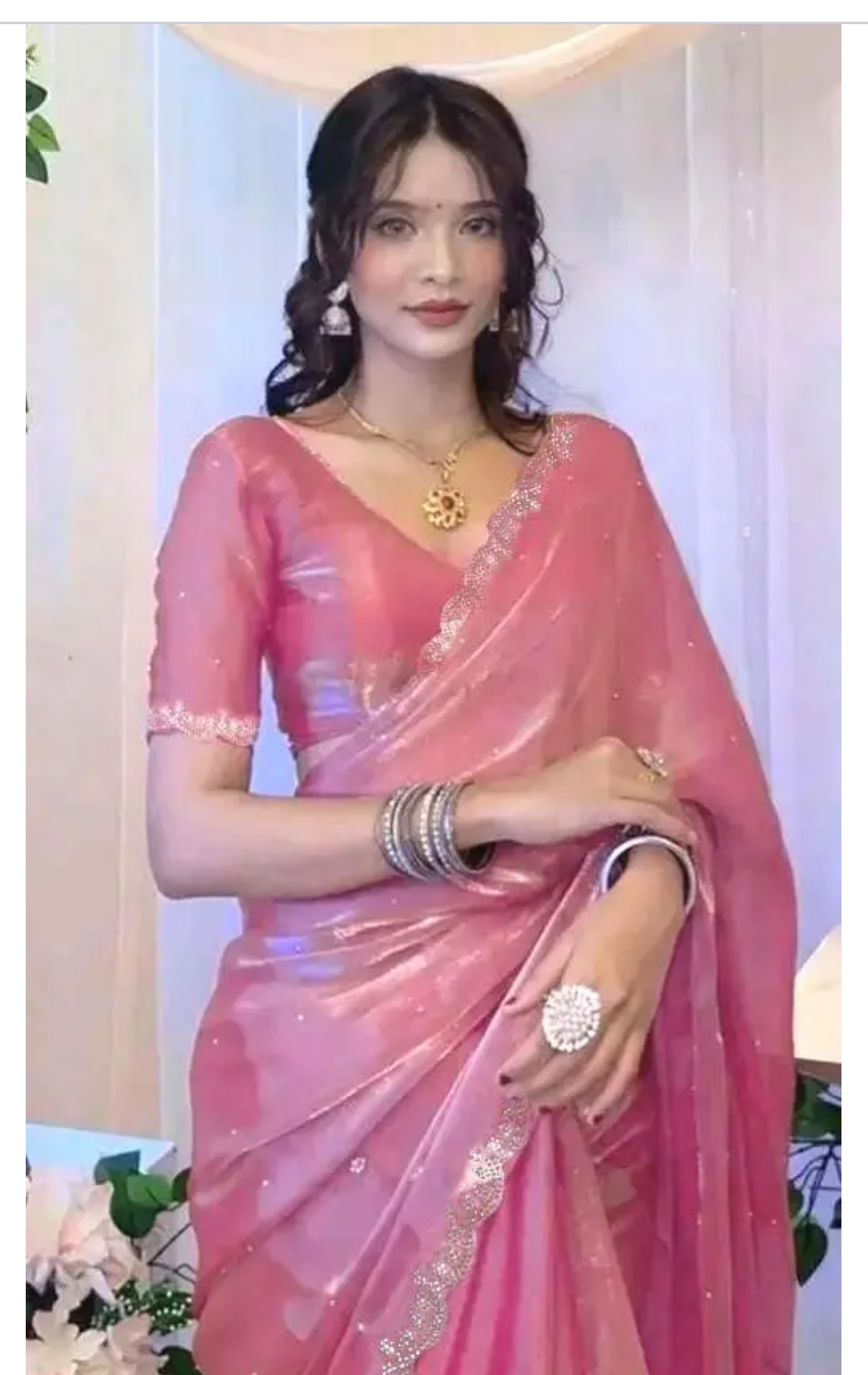 jimmy chu organza sarees
