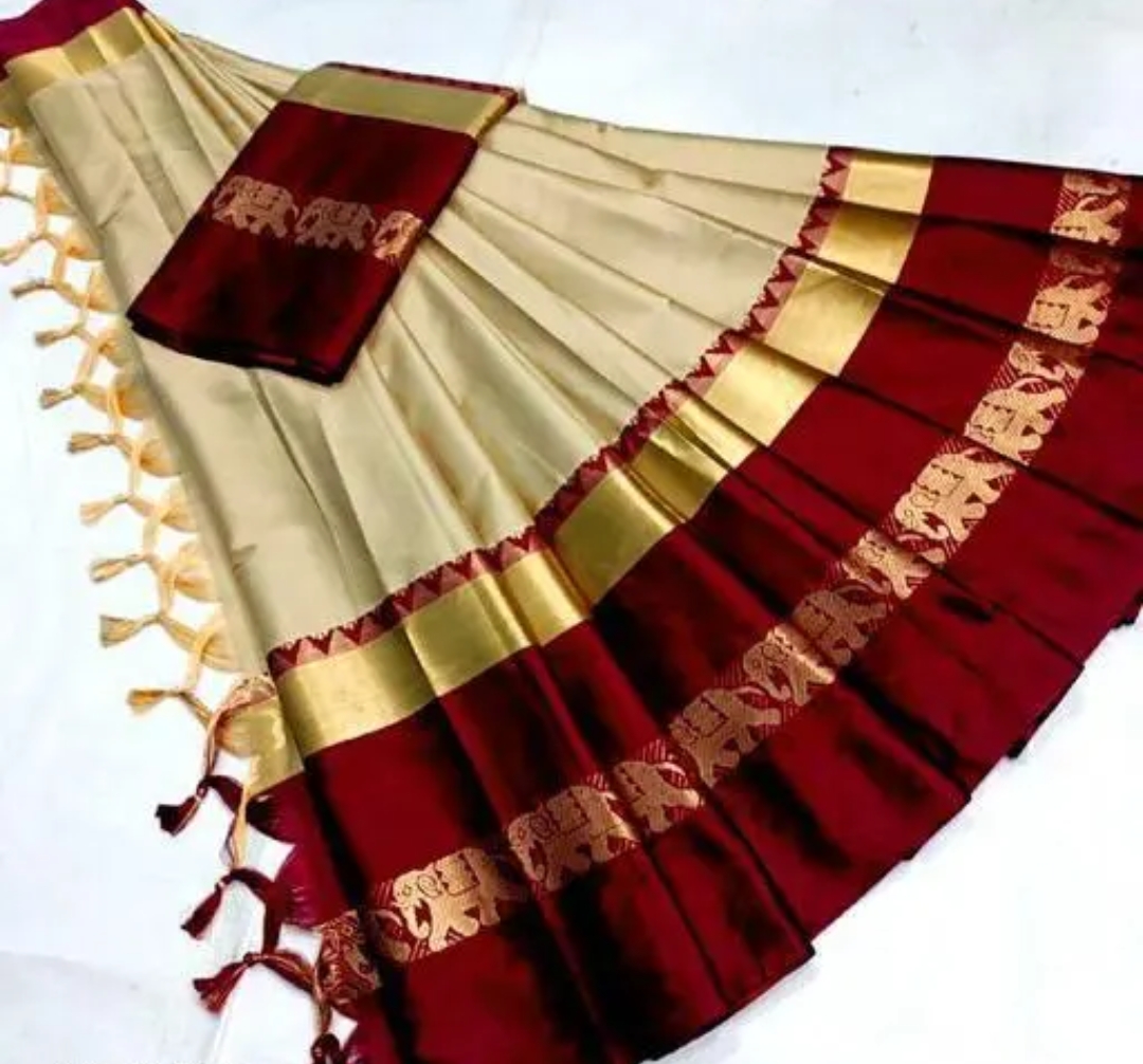 Royal Hathi Saree Aishani Ensemble Cotton Silk Sarees