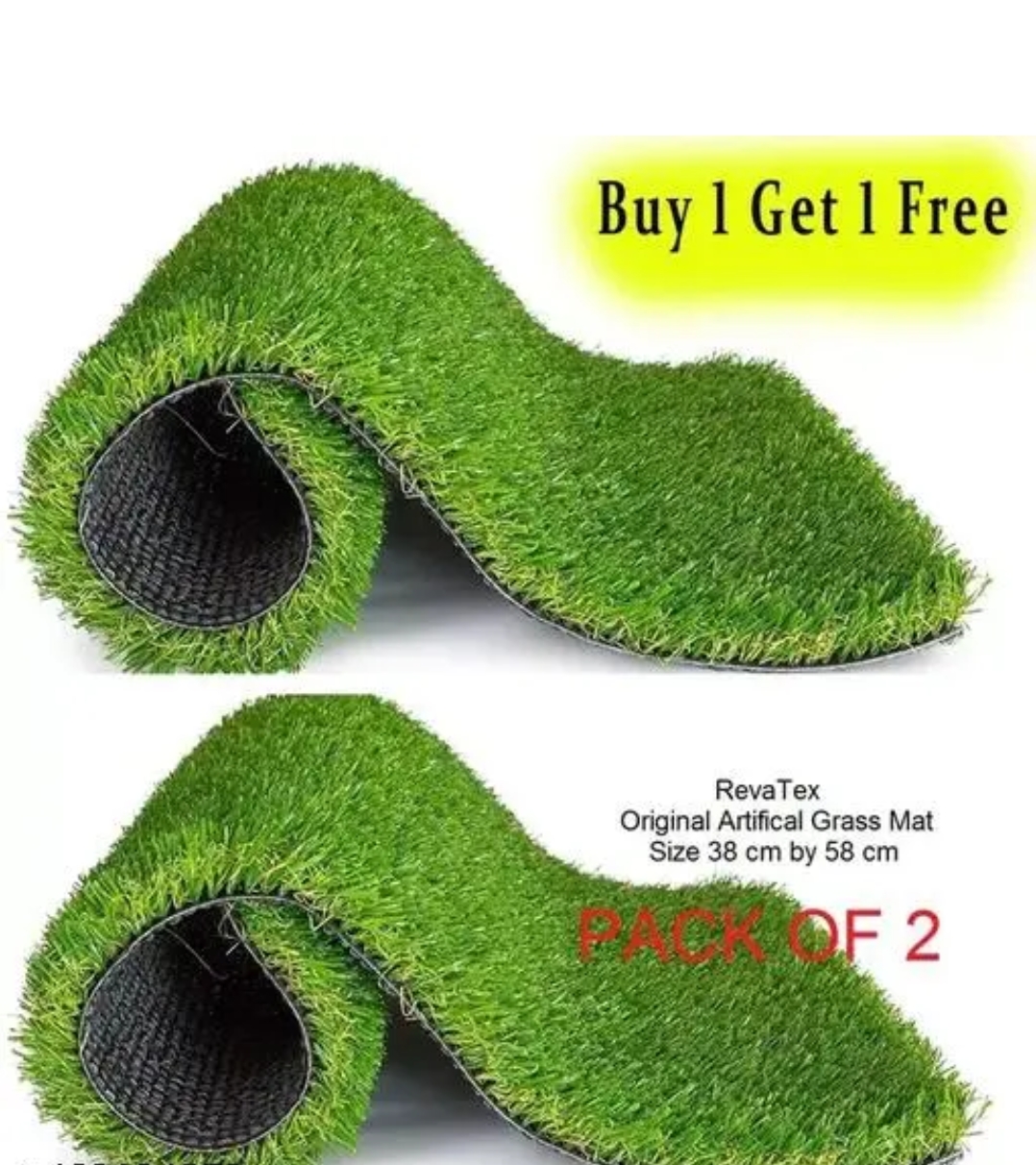Exquisite Home Grass Mats (Pack Of 2)- 35x55cm