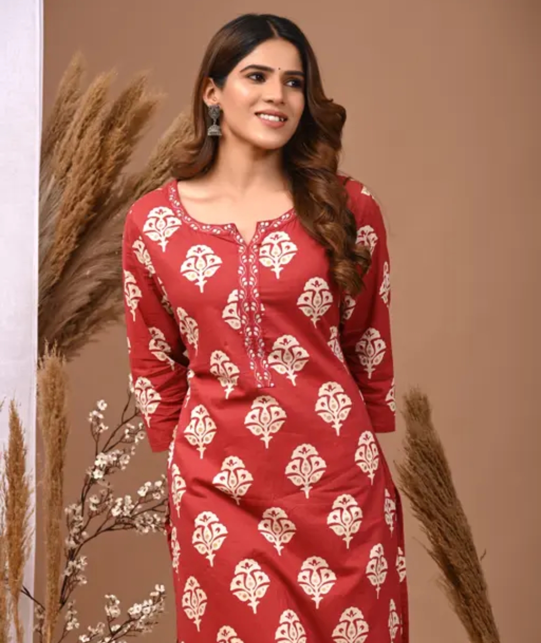 Maroon Blossom Trend Kurti