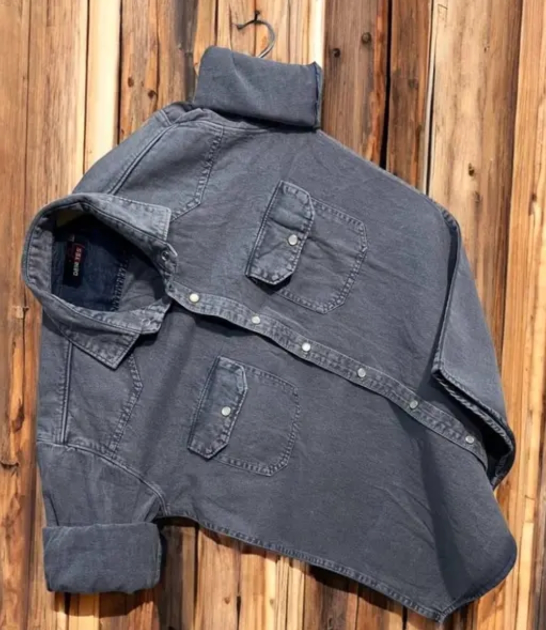 Spread Collar Grey Shirts